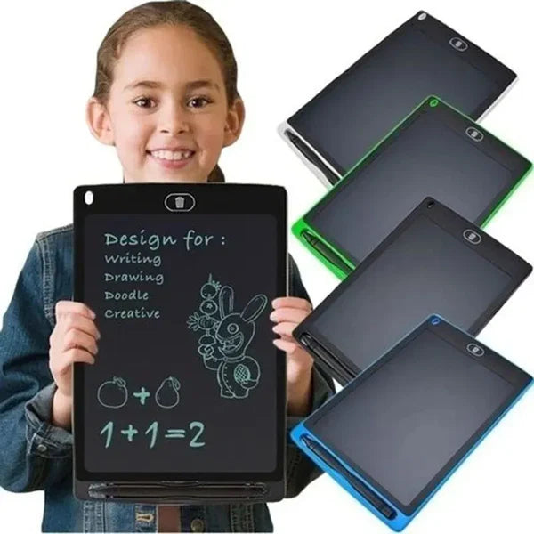 تابلت رسم وكتابة LCD — شاشة ملونة + قلم + قفل — مسح بضغطة زر