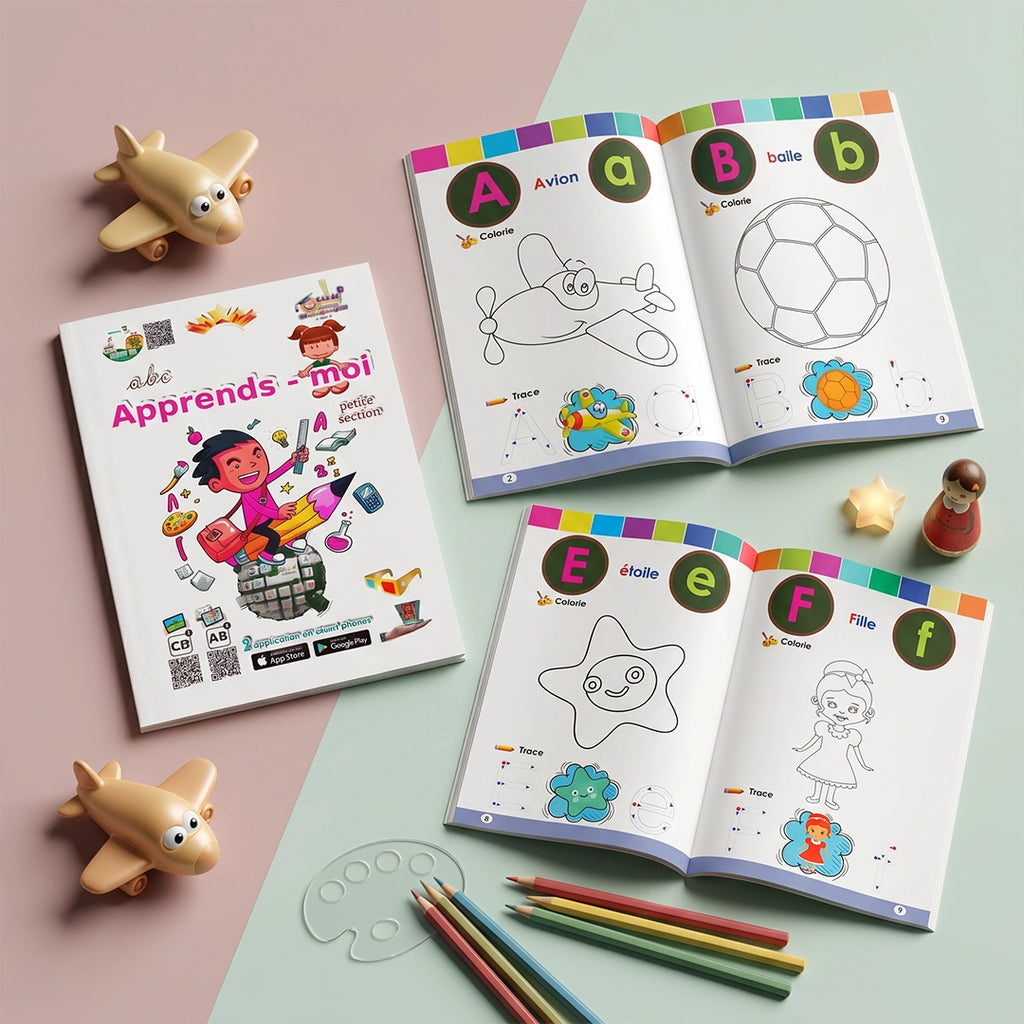 علموني + Teach Me — تمهيدي (Pre-KG) | ٨ كتب × ٣ لغات | سن ٣–٤