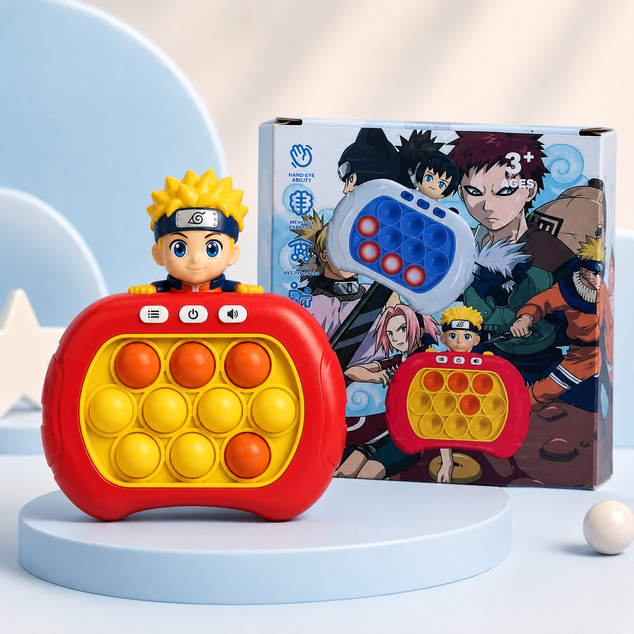 لعبة بوب إت الإلكترونية ناروتو — ٤ أوضاع لعب + ١٥٠ مرحلة (Naruto Electronic Pop It Game)
