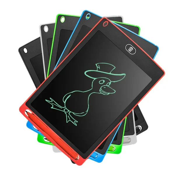 تابلت رسم وكتابة LCD — شاشة ملونة + قلم + قفل — مسح بضغطة زر